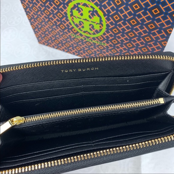 Tory Burch Emerson Leather Zip Around Wallet - Picture 6 of 8